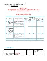 Đề cương ôn tập Giữa kì 2 Ngữ văn 10 năm 2023–2024 trường THPT Bùi Thị Xuân (Đà Lạt)